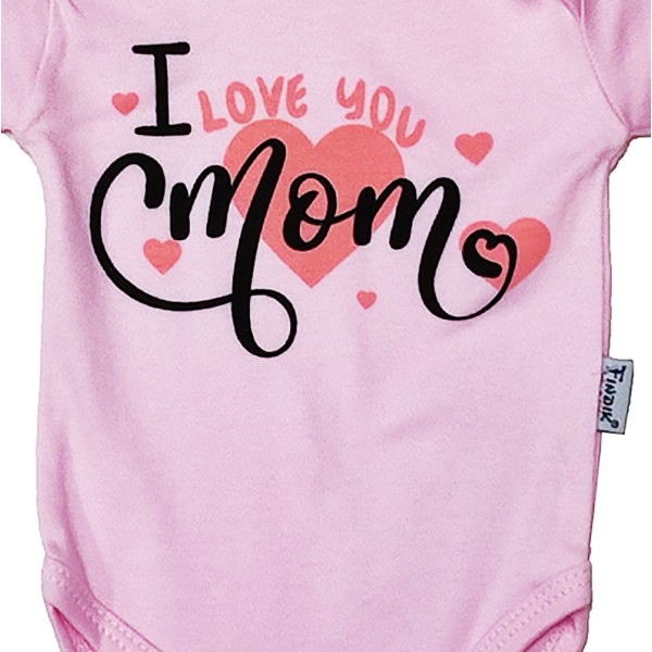 Βρεφικό κορμάκι 'I love you mom' ροζ (3-18 μηνών)