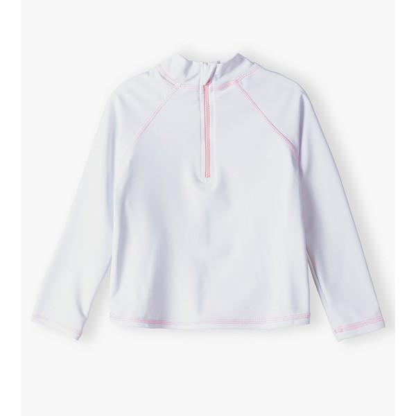 Βρεφικό μαγιό μπλούζα και βρακάκι λευκό-ροζ Minoti 14SWIM5 για κορίτσια (12-36 μηνών)