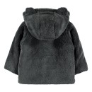 Βρεφικό μπουφάν γούνινο γκρι για κορίτσια (6-24 μηνών)