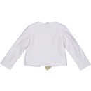 Παιδικό δερμάτινο μπουφάν λευκό για κορίτσια (10-16 ετών)