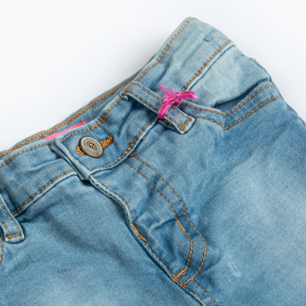 Βρεφικό παντελόνι τζιν ανοιχτό μπλε για κορίτσια (12-30 μηνών)