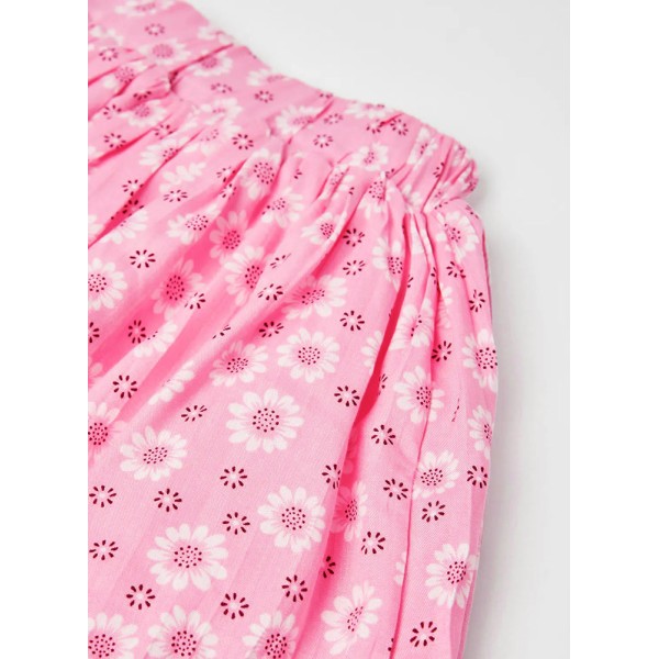 Βρεφικό σετ μπλούζα φούστα και κορδέλα λευκό-ροζ Babybol 11149 για κορίτσια (12-24 μηνών)