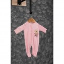 Βρεφρικό βελουτέ φορμάκι αρκουδάκι μπαλαρίνα ροζ για κορίτσια (0-12 μηνών)