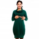 Φόρεμα φούτερ εγκυμοσύνης και θηλασμού πράσινο 'SHANTELL'