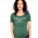 T-shirt εγκυμοσύνης και θηλασμού πράσινο 'BETTER DAYS'