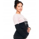 Μπλούζα φούτερ εγκυμοσύνης και θηλασμού ανοιχτό ροζ-μαύρο 'FABULOUS'