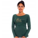 Μπλούζα εγκυμοσύνης και θηλασμού πράσινο 'LOVE'