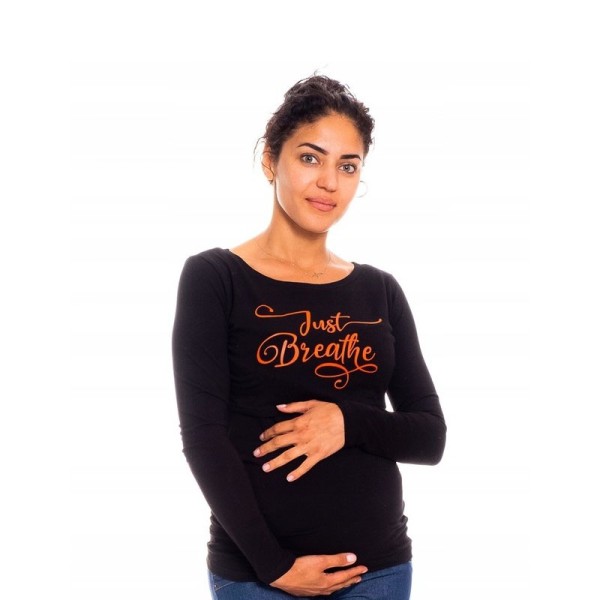 Μπλούζα εγκυμοσύνης και θηλασμού πράσινο 'JUST BREATHE'