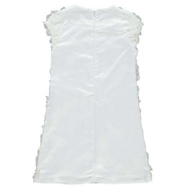Παιδικό φόρεμα με σχέδιο τριαντάφυλλα λευκό για κορίτσια (10-14 ετών)