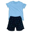 Παιδικό t-shirt και βερμούδα γαλάζιο-μπλε για αγόρια (2-5 ετών)