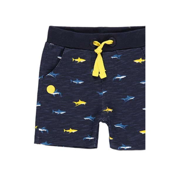 Παιδική βερμούδα με καρχαρίες ναυτικό μπλε για αγόρια Boboli 302106-9542 (2-6 ετών)