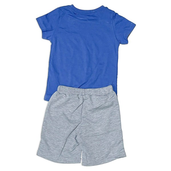 Παιδικό t-shirt και βερμούδα μπλε-γκρι για αγόρια (2-5 ετών)