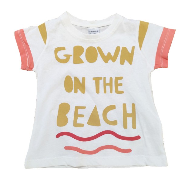 Παιδικό σετ t-shirt σορτς grown on the beach λευκό για αγόρια (2-5 ετών)