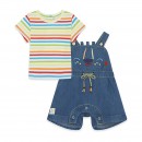 Βρεφικό σετ μπλούζα hi sunshine πολύχρωμο και τζιν σαλοπέτα Tuc Tuc 11329961 για αγόρια (3-12 μηνών)