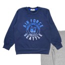 Παιδικό σετ φόρμας φούτερ γκρι-σκούρο μπλε "Air force" Action 12200215 για αγόρια (6-16 ετών)