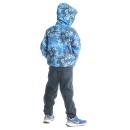Παιδικό σετ φόρμα μπλούζα ζακέτα με κουκούλα σκούρο μπλε-γαλάζιο Joyce 2266001 για αγόρια (6-14 ετών)