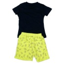 Παιδικό t-shirt και βερμούδα μαύρο-κίτρινο για αγόρια (2-5 ετών)