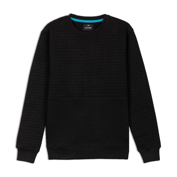 Παιδική μπλούζα καπιτονέ μαύρη για αγόρια Tiffosi 10041859 (7-16 ετών)