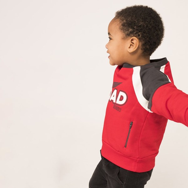 Παιδική μπλούζα φούτερ κόκκινο-μαύρο Boboli 315032-3769 για αγόρια (2-6 ετών)