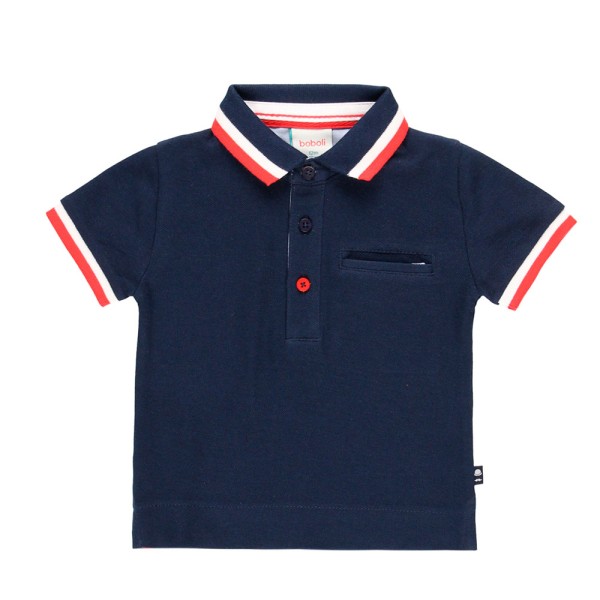 Παιδική μπλούζα Polo πικέ μπλε Boboli 714170 για αγόρια (2-4 ετών)