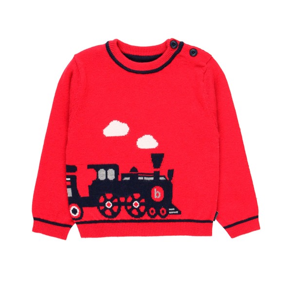 Παιδική μπλούζα κόκκινη με τρενάκι Boboli 715171-3761 για αγόρια (2-6 ετών)
