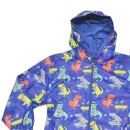 Παιδικό αντιανεμικό μπουφάν με δεινοσαυράκια μπλε για αγόρια (1-4 ετών)
