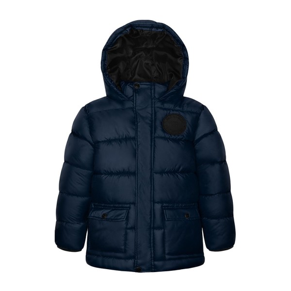Παιδικό μπουφάν με κουκούλα σκούρο μπλε Minoti 11COAT7 για αγόρια (8-14 ετών)