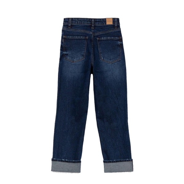 Παιδικό παντελόνι τζιν straight σκούρο μπλε Tiffosi 10042312 για κορίτσια (9-16 ετών)