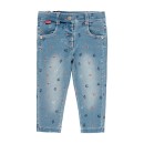 Παιδικό παντελόνι τζιν μπλε με λουλούδια Boboli 204039_9818 για κορίτσια (2-6 ετών)