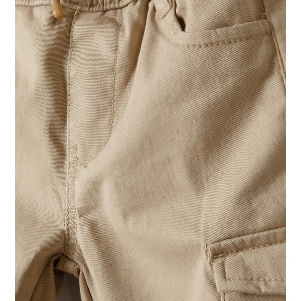 Παιδικό παντελόνι cargo μπεζ Minoti WANT5 για αγόρια (3-8 ετών)