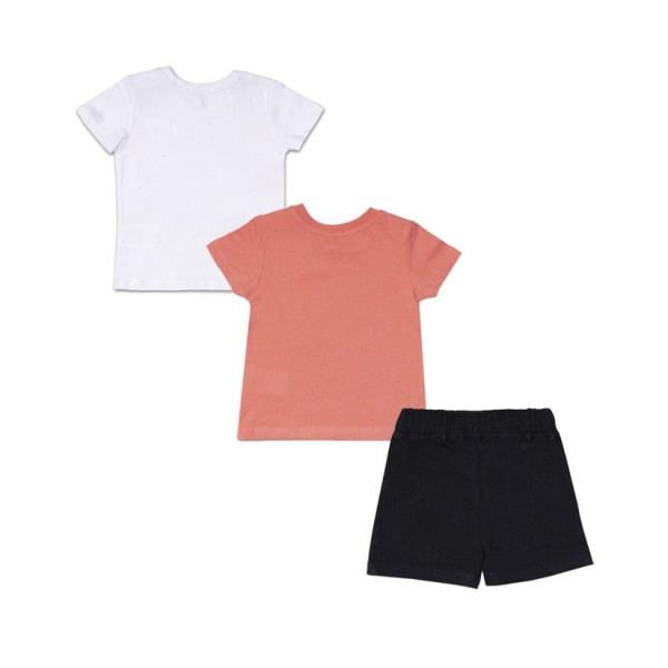 Παιδικό σετ 2 μπλούζες σε χρώμα λευκό-σομόν juicy και βερμούδα μαύρη Tuc Tuc για αγόρια (2-8 ετών) 11349583 