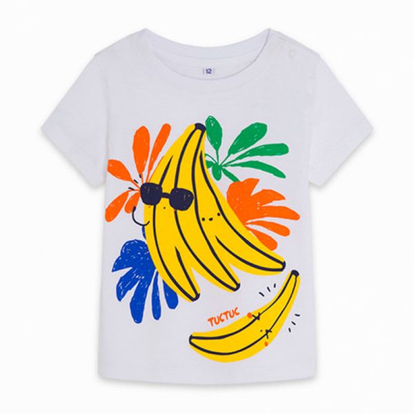 Παιδικό t-shirt λευκό με μπανάνες Tuc Tuc 11300212 για αγόρια (1-6 ετών)