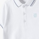 Παιδική μπλούζα πόλο λευκή 13POLO2 Minoti για αγόρια (8-14 ετών)