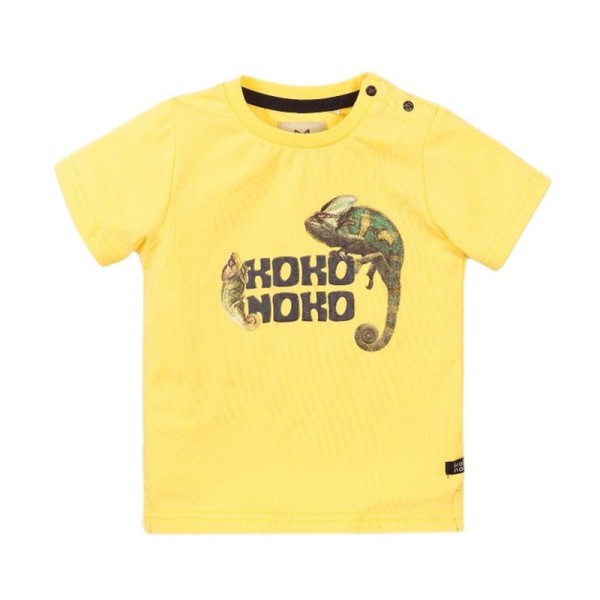 Παιδικό t-shirt με στάμπα χαμαιλέοντα κίτρινο Κoko Noko E38823-37 για αγόρια (3-5 ετών)