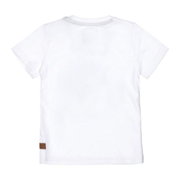 Παιδική μπλούζα με καράβι λευκή Koko Noko V42853-37 για αγόρια (8-10 ετών)