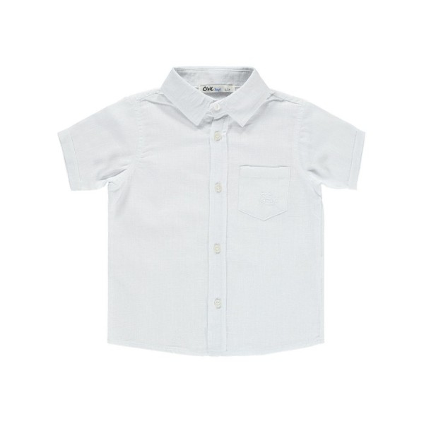 Παιδικό πουκάμισο με γιακά λευκό για αγόρια (6-14 ετών)