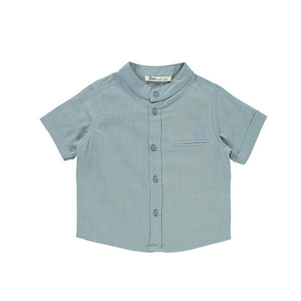 deck tempo planter Παιδικό πουκάμισο λινό γαλάζιο για αγόρια (2-6 ετών)