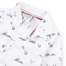 Παιδικό πουκάμισο λευκό με σχέδια Boboli 715182-9867 για αγόρια (2-6 ετών)