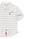 Παιδικό πουκάμισο ριγέ λευκό-γκρι Boboli 734374 για αγόρια (4-6 ετών)