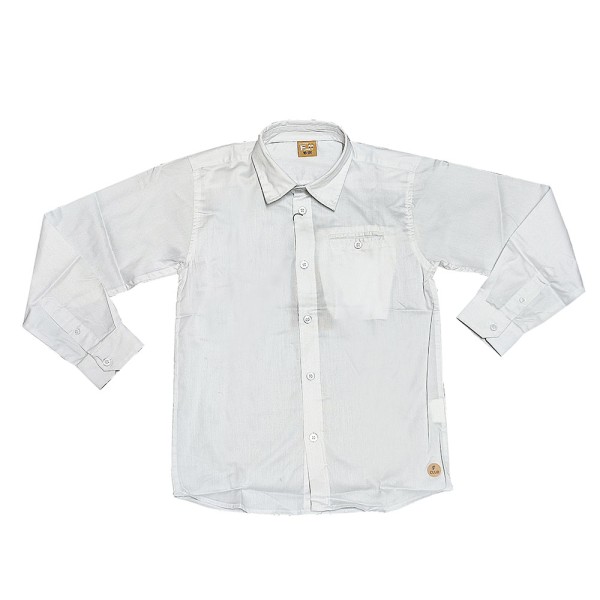 Παιδικό πουκάμισο παρέλασης λευκό Funky 224-108110-1 για αγόρια (10-16 ετών)