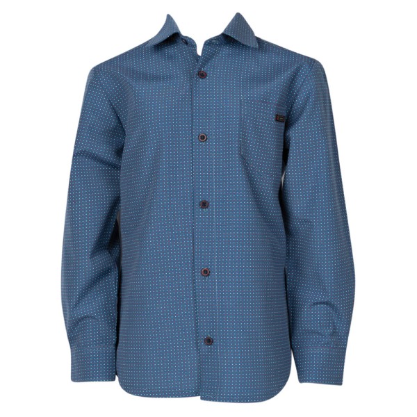 Παιδικό πουκάμισο πουά μπλε για αγόρια (10 ετών)