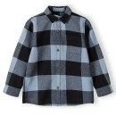 Παιδικό πουκάμισο καρό μπλε-μαύρο Minoti BLANC1 για αγόρια (3-8 ετών)