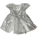 Παιδικό φόρεμα με παγιέτα τούλια και στέκα ασημί (2-5 ετών) 