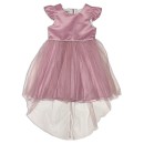 Παιδικό φόρεμα με πέρλες και τούλι γκλίτερ μωβ (5-8 ετών) 