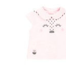 Βρεφικό σετ μπλούζα με φουφούλα ροζ-γκρι Boboli 104038 για κορίτσια (3-12 μηνών)