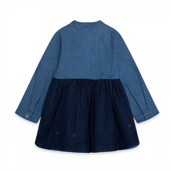Παιδικό φόρεμα τζιν με τούλι μπλε always cute για κορίτσια Tuc Tuc 11310336 (2-6 ετών)