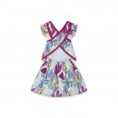 Παιδικό λινό φόρεμα άσπρο-πολύχρωμο Tuc Tuc 11329501 για κορίτσια (8-14 ετών)