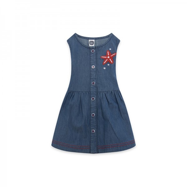Παιδικό φόρεμα τζιν μπλε με λουλούδι Tuc Tuc 11329818 για κορίτσια (1-6 ετών)