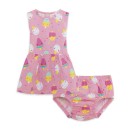 Βρεφικό φόρεμα icy and sweet με πιέτες ροζ πουά Tuc Tuc 11329997 για κορίτσια (6-18 μηνών)