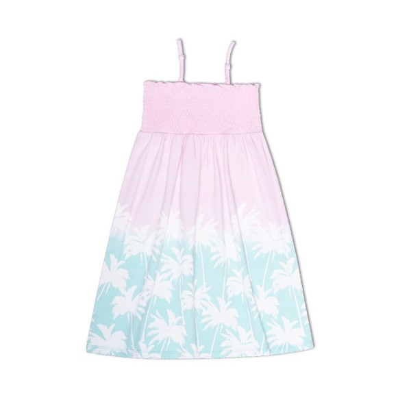 Παιδικό φόρεμα με φοίνικες όμπρε malibu ροζ-σιελ Tuc Tuc 11349875 για κορίτσια (10-16 ετών)